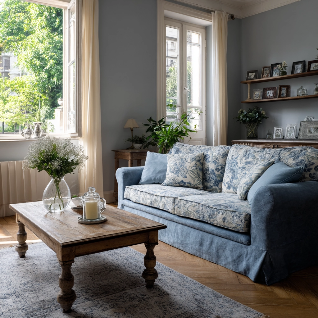blue living room decor 37
