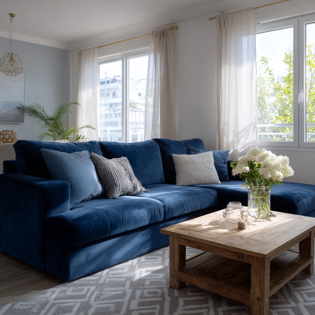 blue living room decor 4