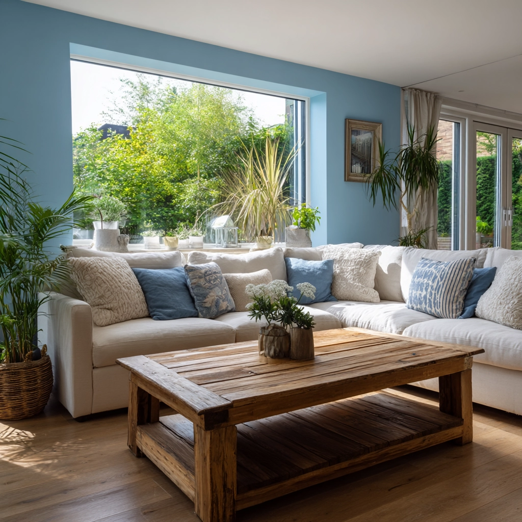 blue living room decor 50