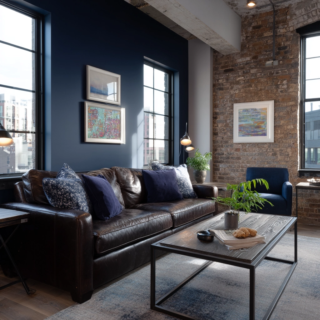 blue living room decor 53