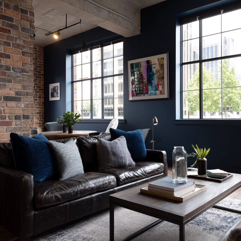 blue living room decor 55