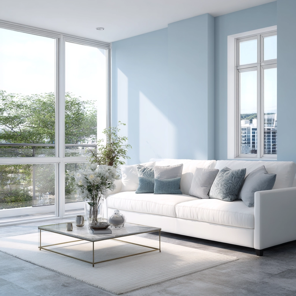 blue living room decor 58