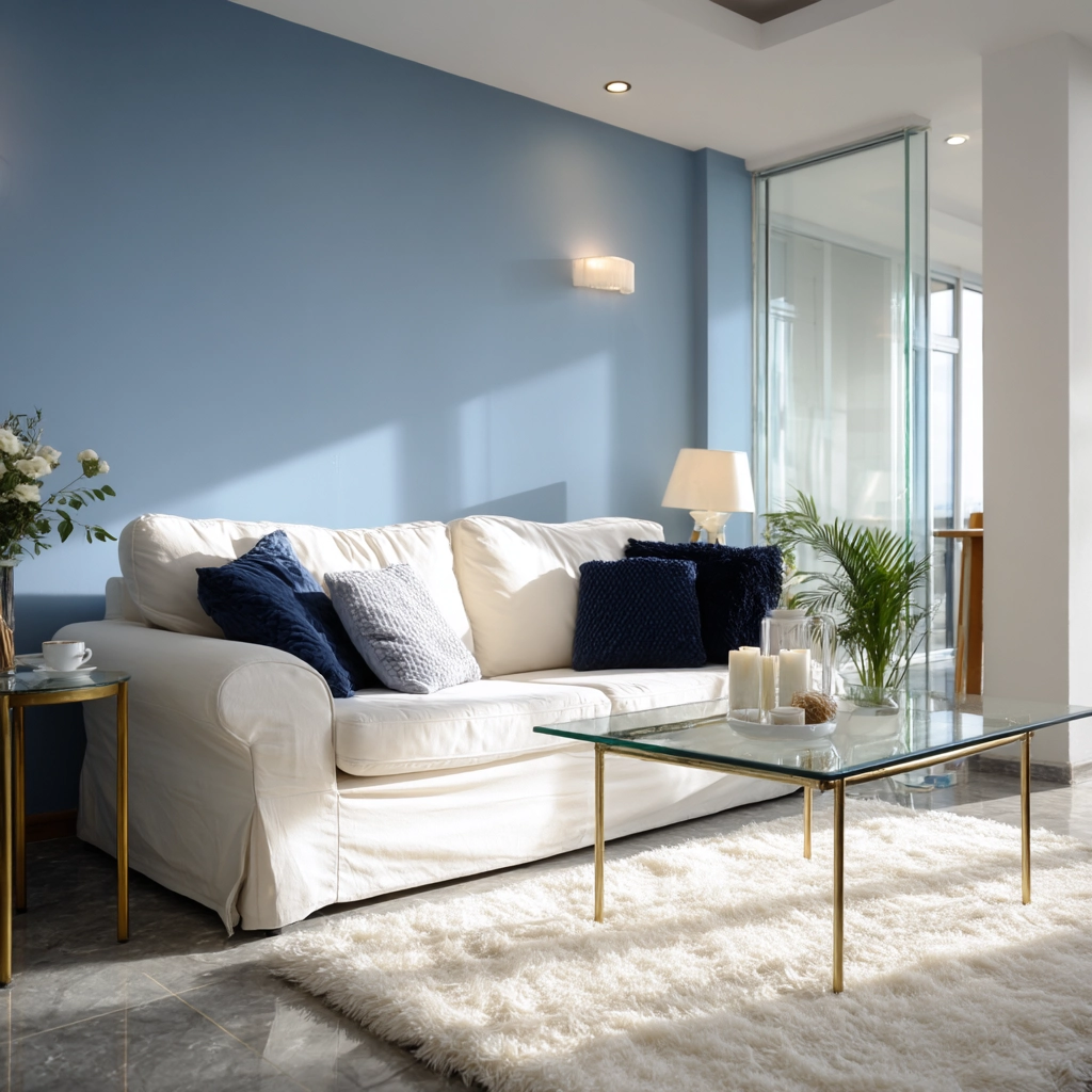 blue living room decor 6