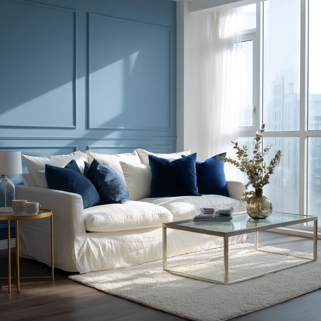 blue living room decor 8