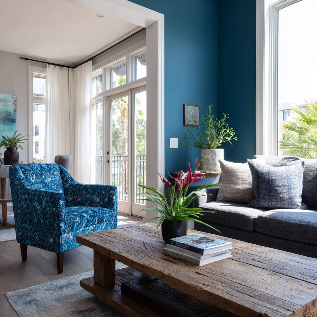 blue living room decor 9