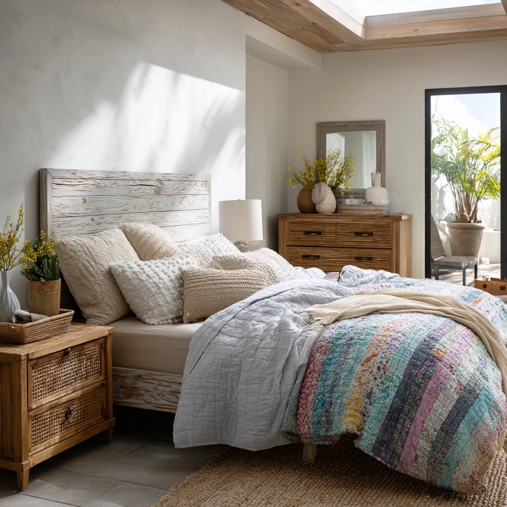 boho coastal bedroom 10