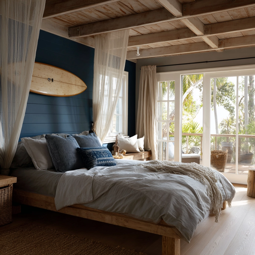 boho coastal bedroom 17