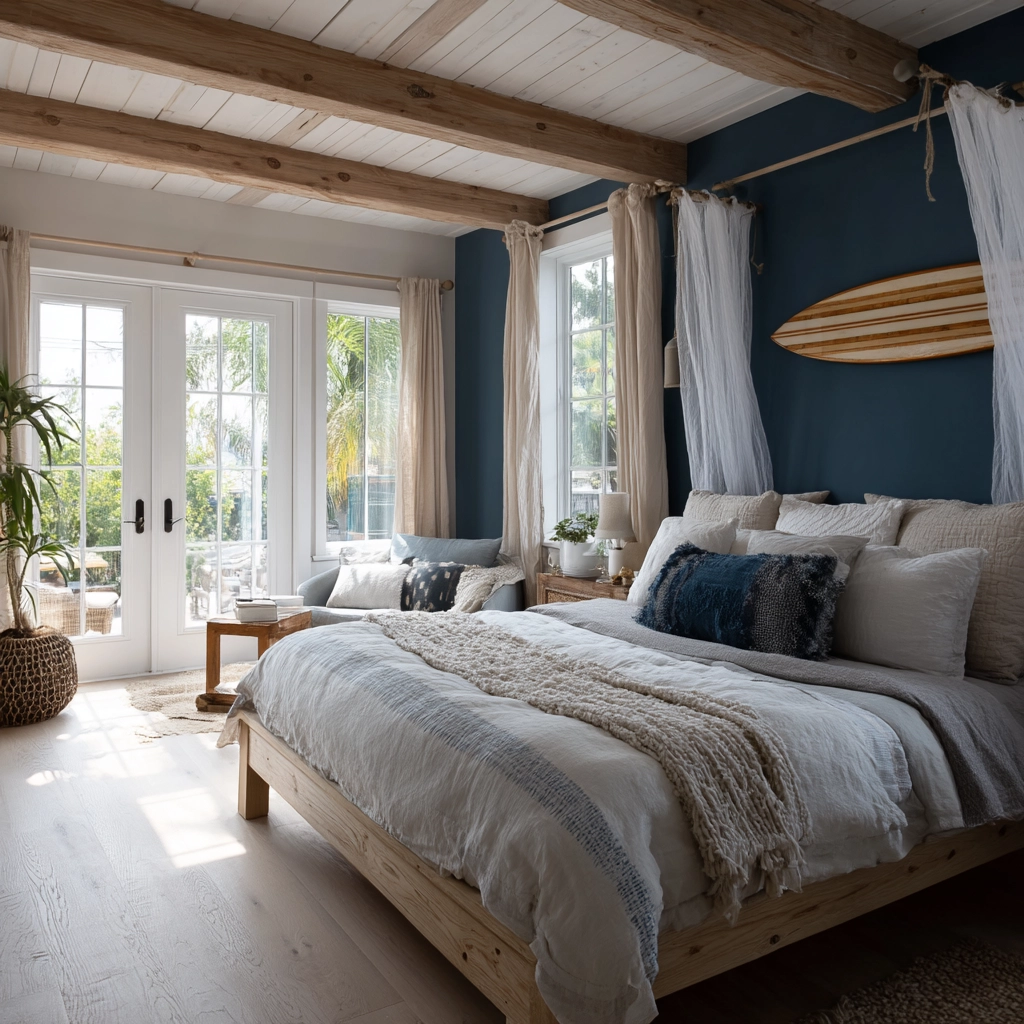 boho coastal bedroom 19