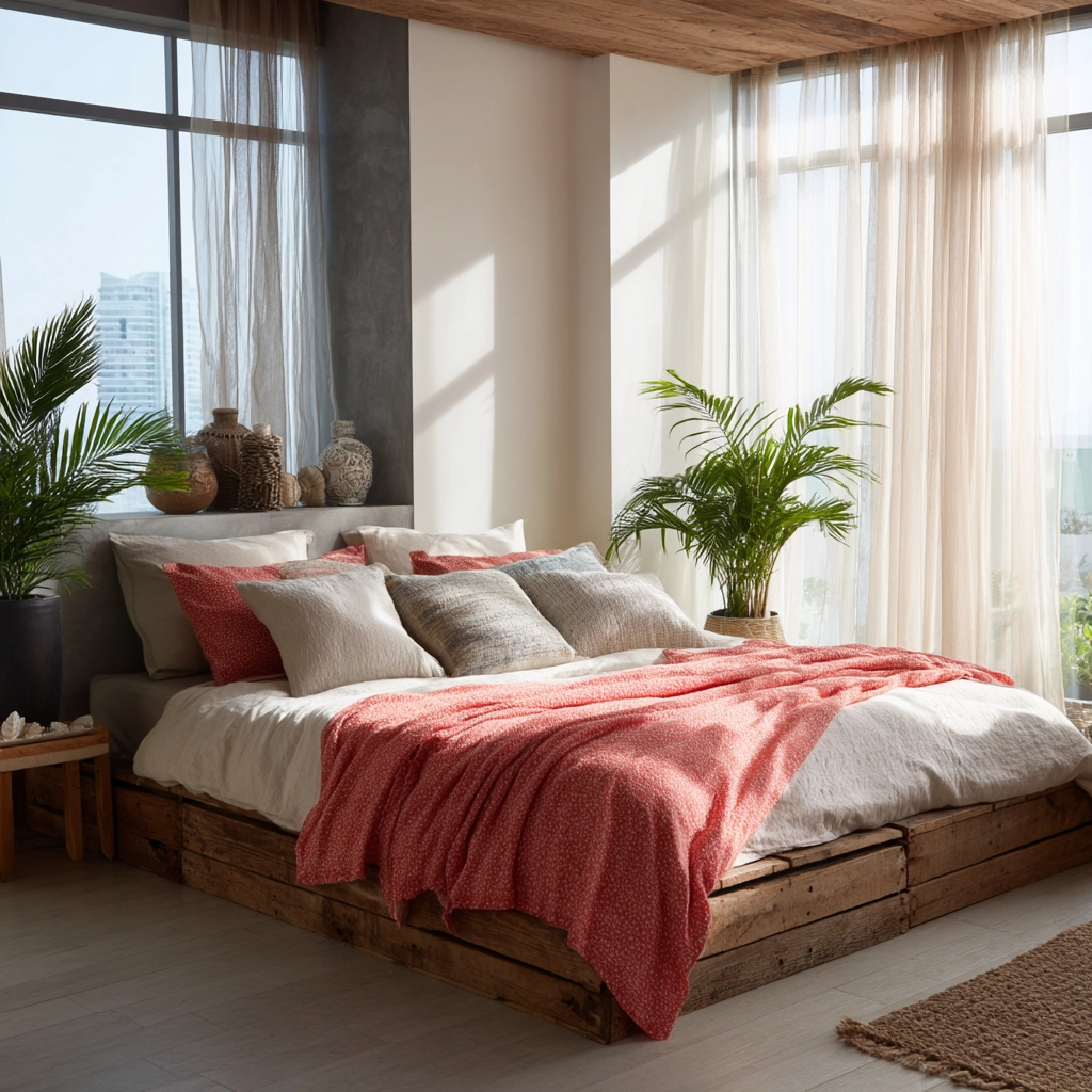 boho coastal bedroom 43