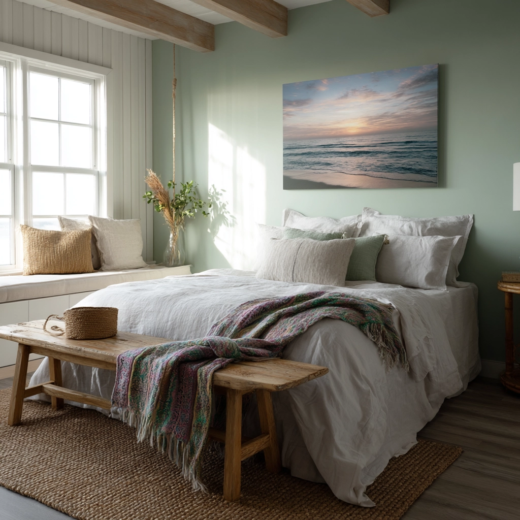 boho coastal bedroom 47