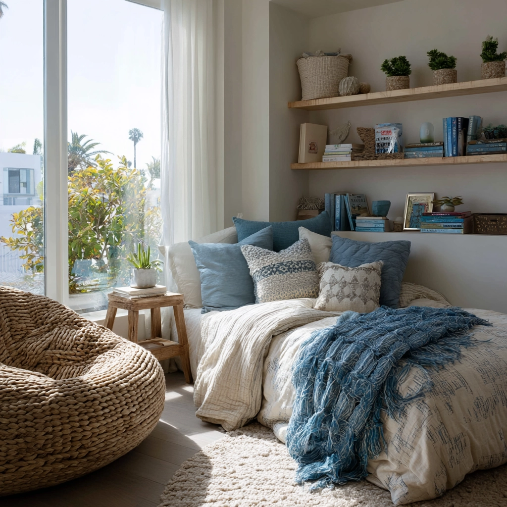 boho coastal bedroom 49