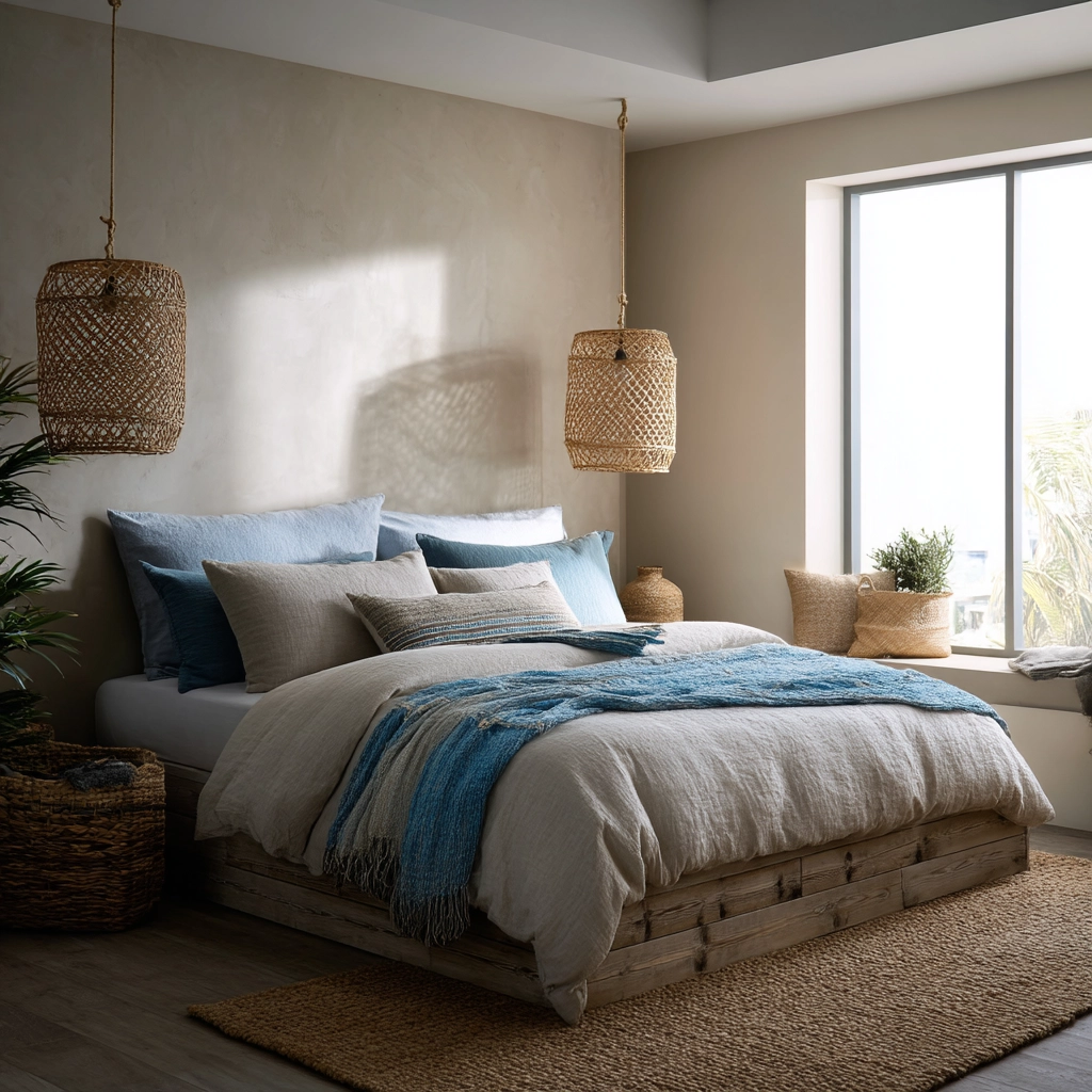 boho coastal bedroom 53