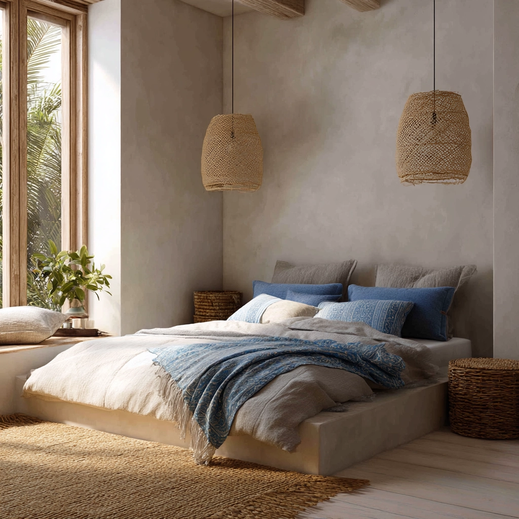 boho coastal bedroom 56