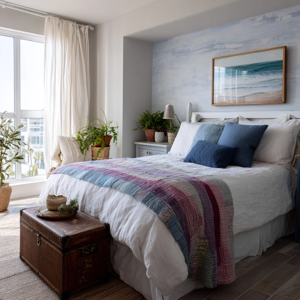 boho coastal bedroom 57