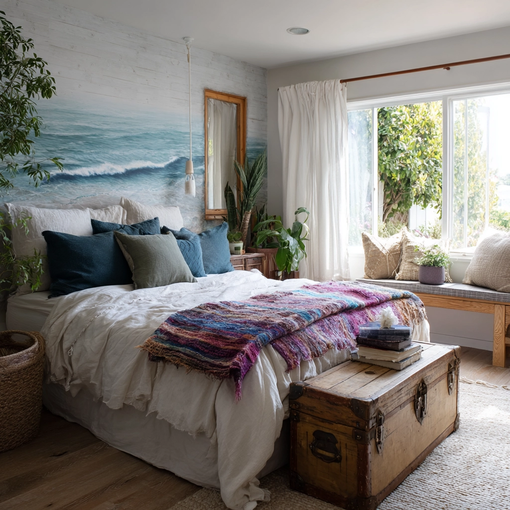 boho coastal bedroom 60
