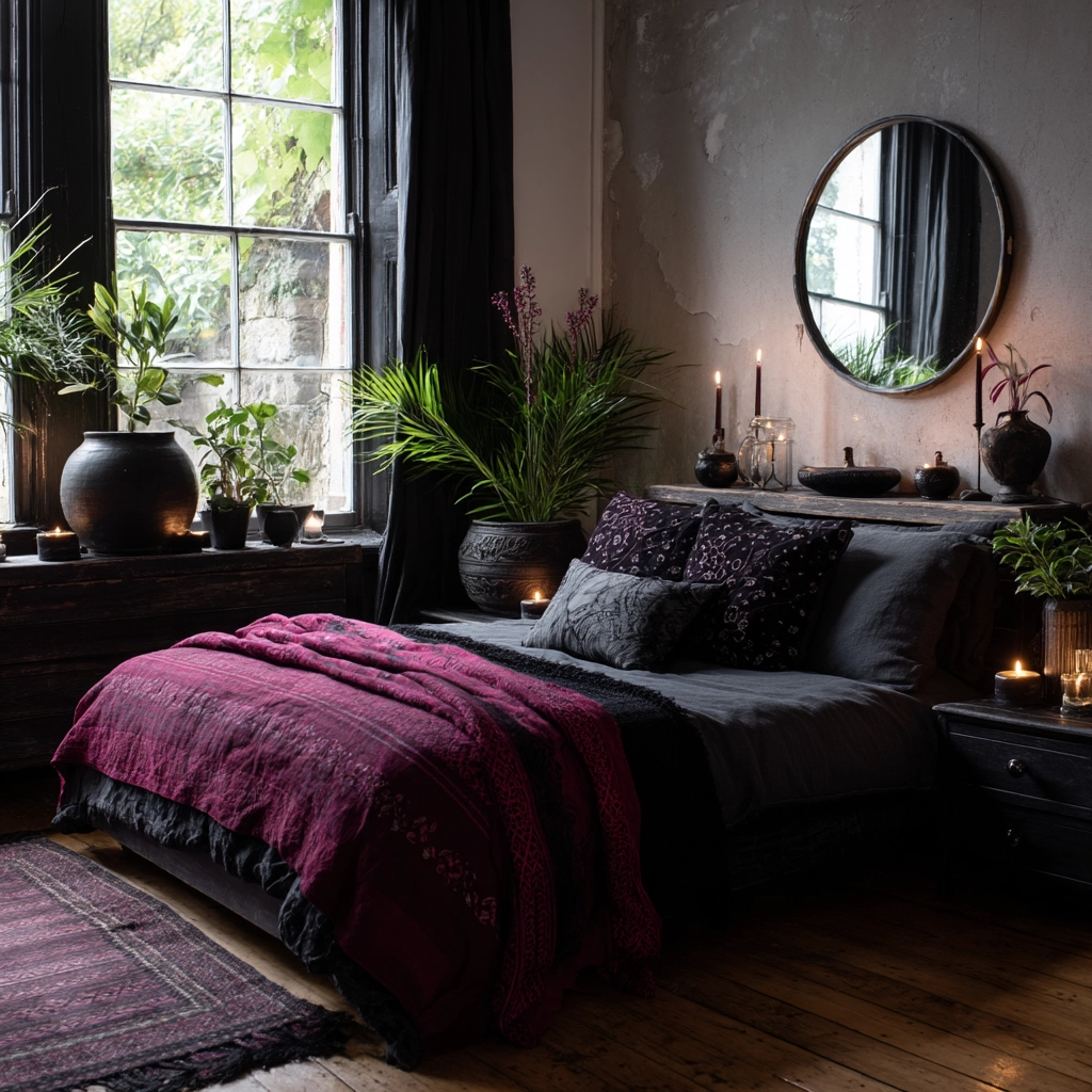 boho gothic bedroom 14