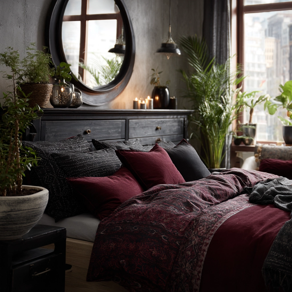 boho gothic bedroom 16
