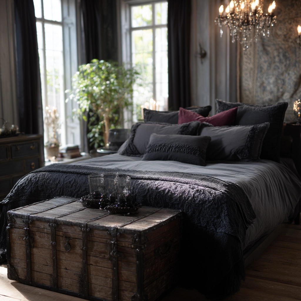 boho gothic bedroom 18