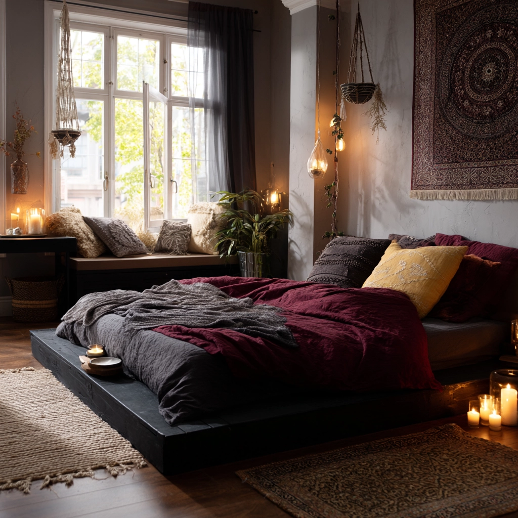 boho gothic bedroom 21