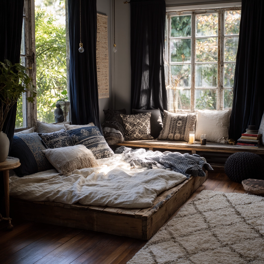 boho gothic bedroom 26