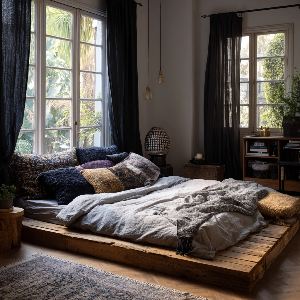 boho gothic bedroom 27