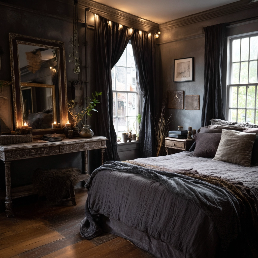 boho gothic bedroom 30