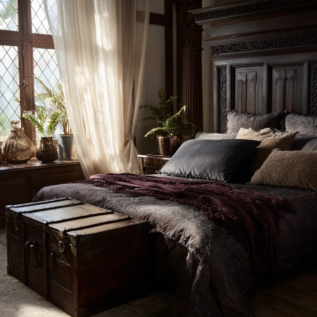 boho gothic bedroom 35