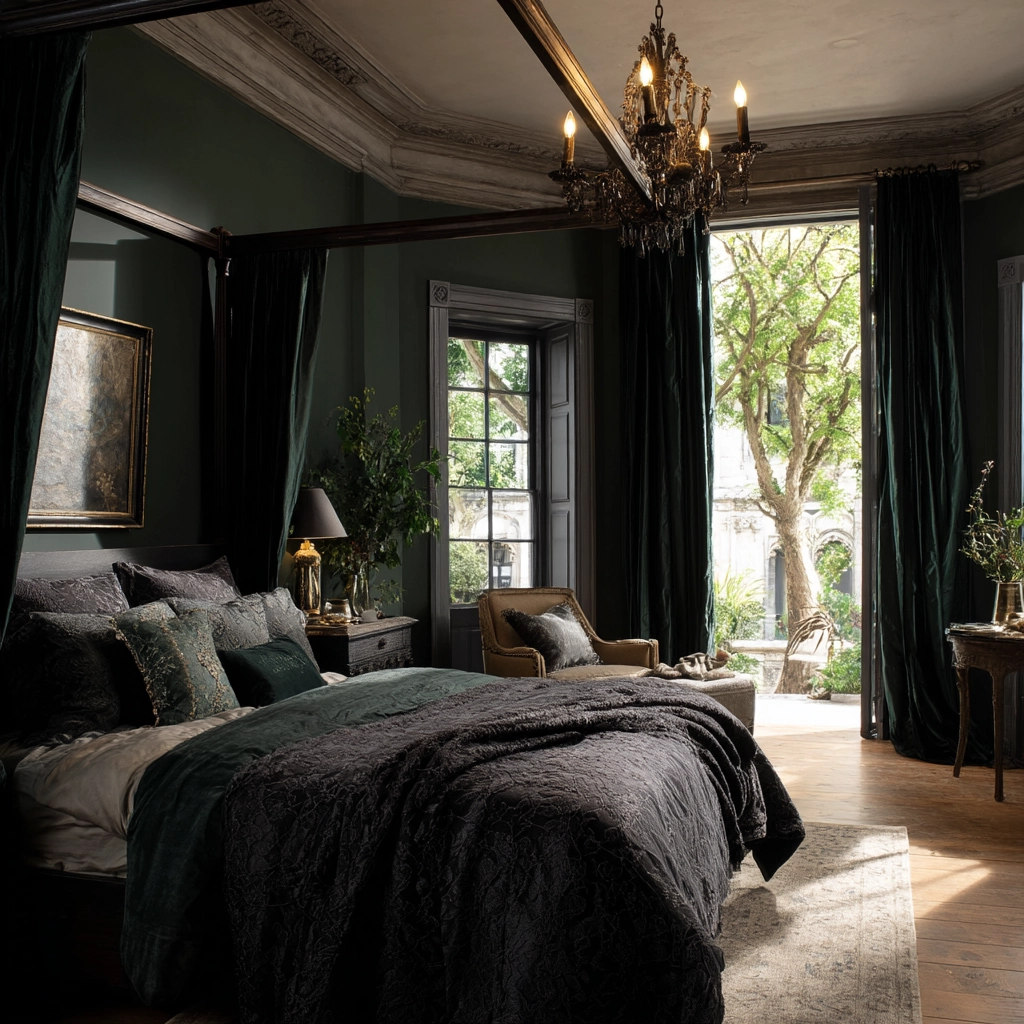 boho gothic bedroom 37