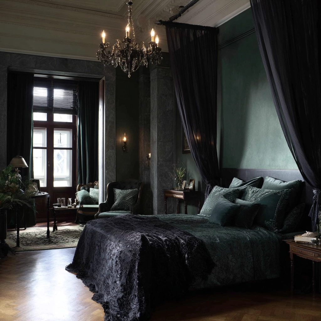 boho gothic bedroom 38