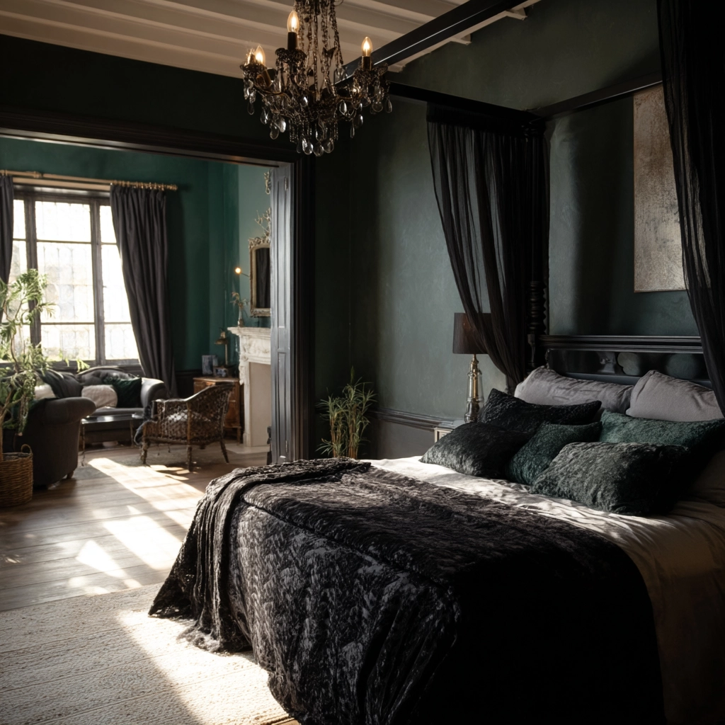 boho gothic bedroom 39