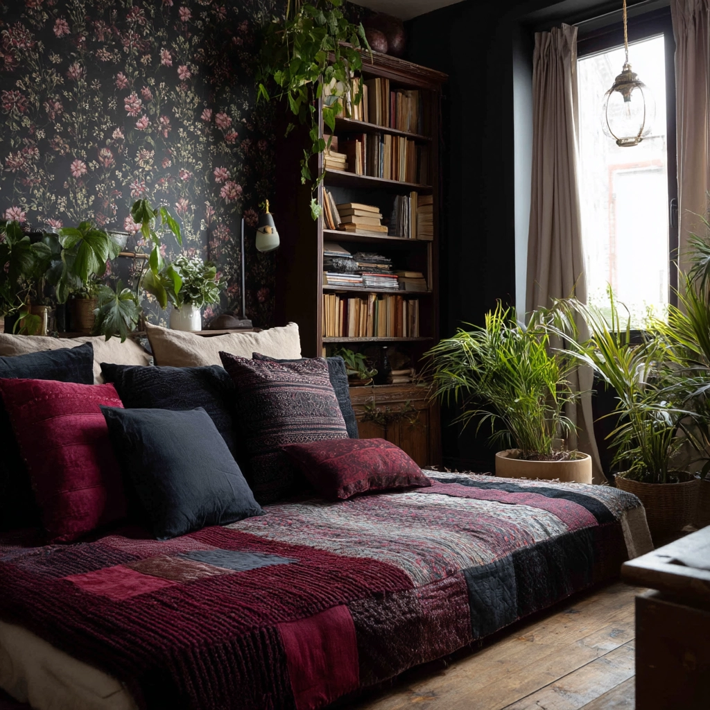 boho gothic bedroom 41