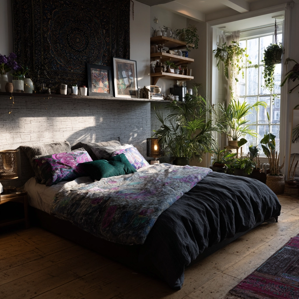 boho gothic bedroom 49
