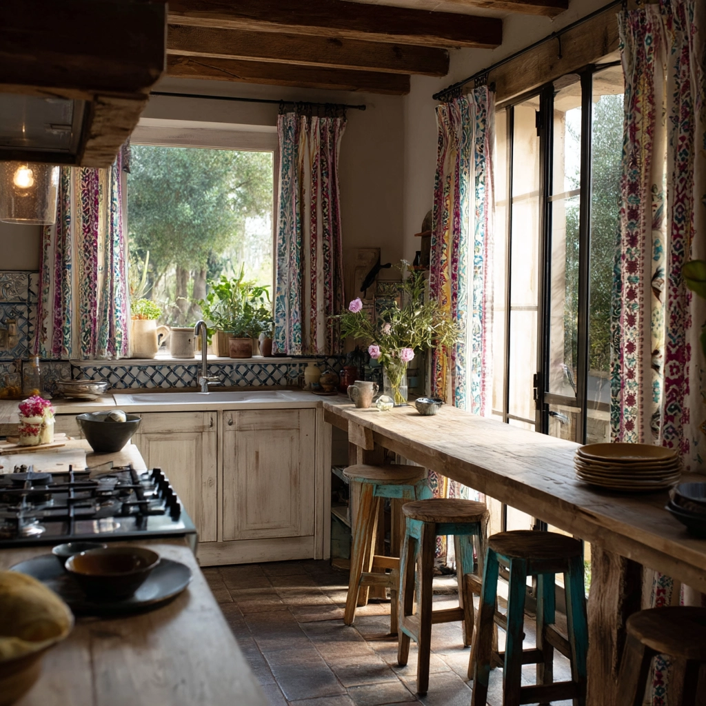 boho kitchen curtains 13