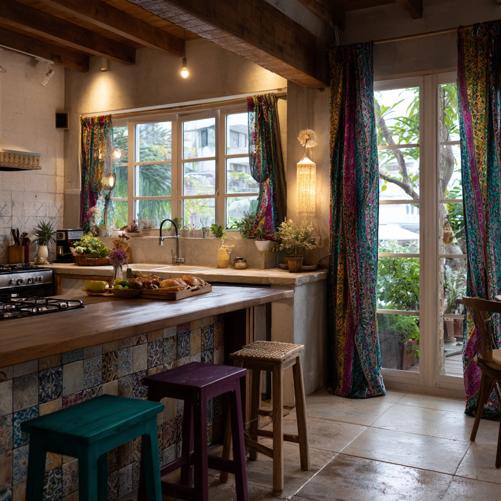 boho kitchen curtains 16