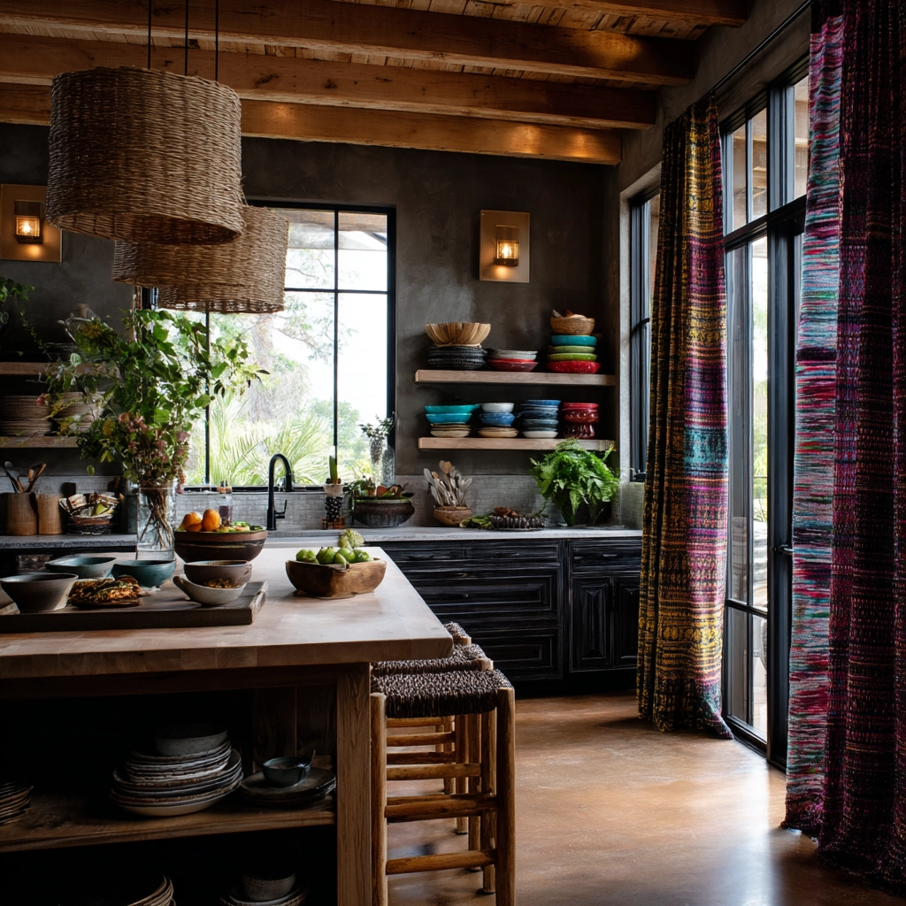 boho kitchen curtains 37