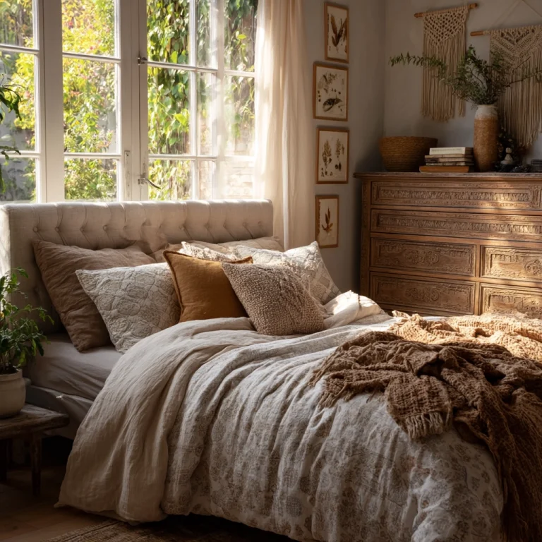 boho vintage bedroom 1