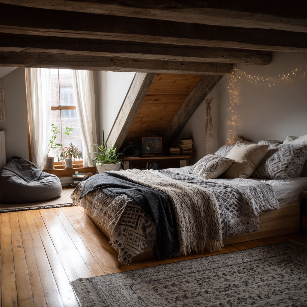 boho vintage bedroom 11