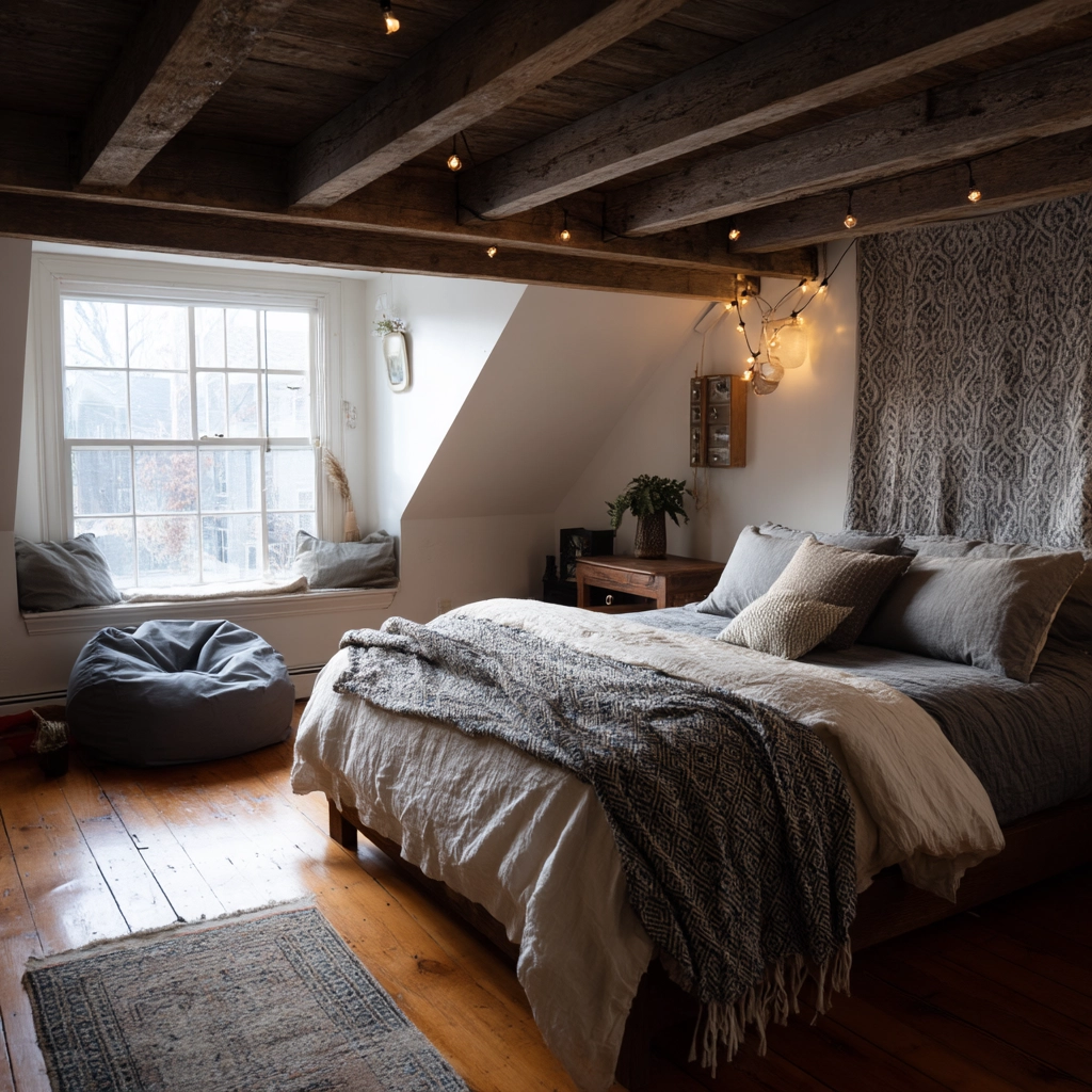 boho vintage bedroom 12