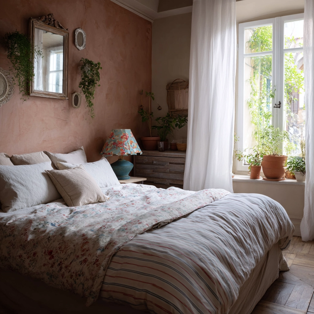 boho vintage bedroom 13