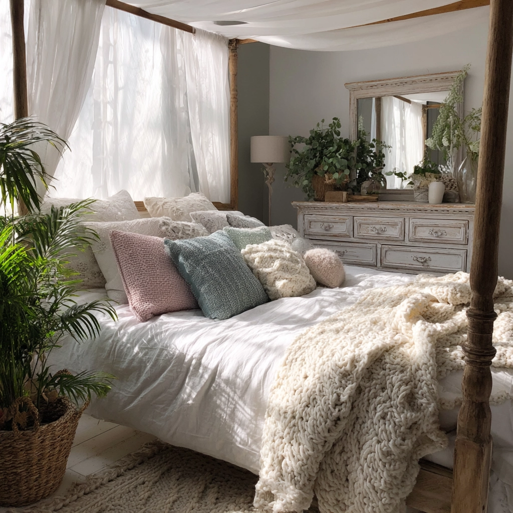 boho vintage bedroom 24