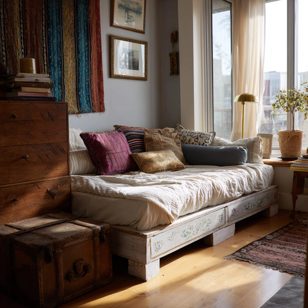 boho vintage bedroom 26