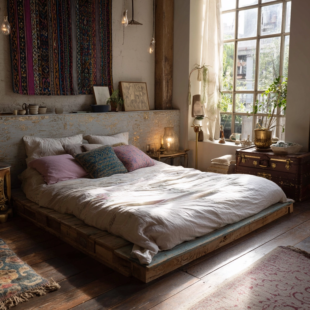 boho vintage bedroom 27