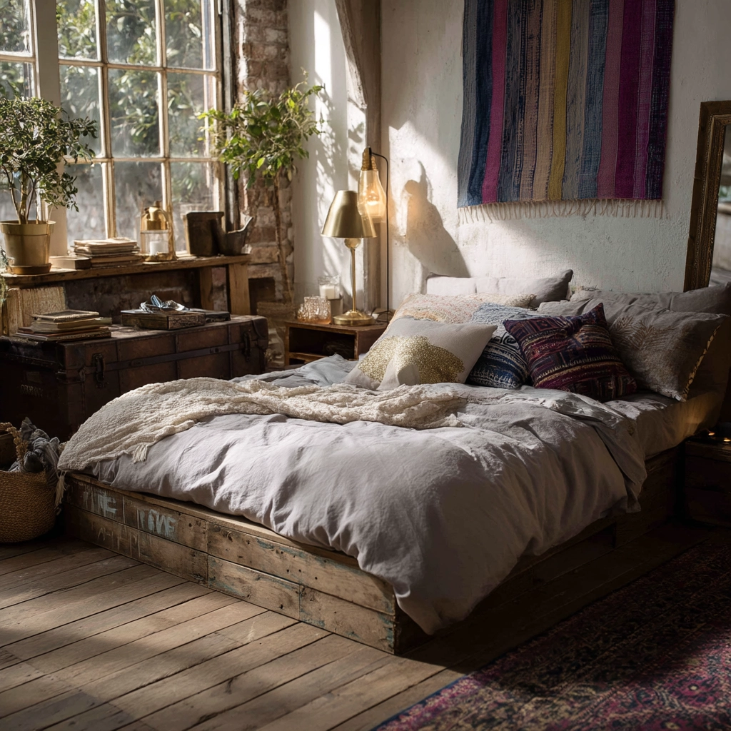 boho vintage bedroom 28