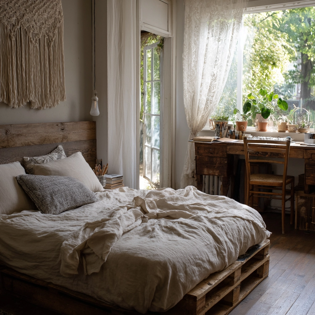 boho vintage bedroom 30