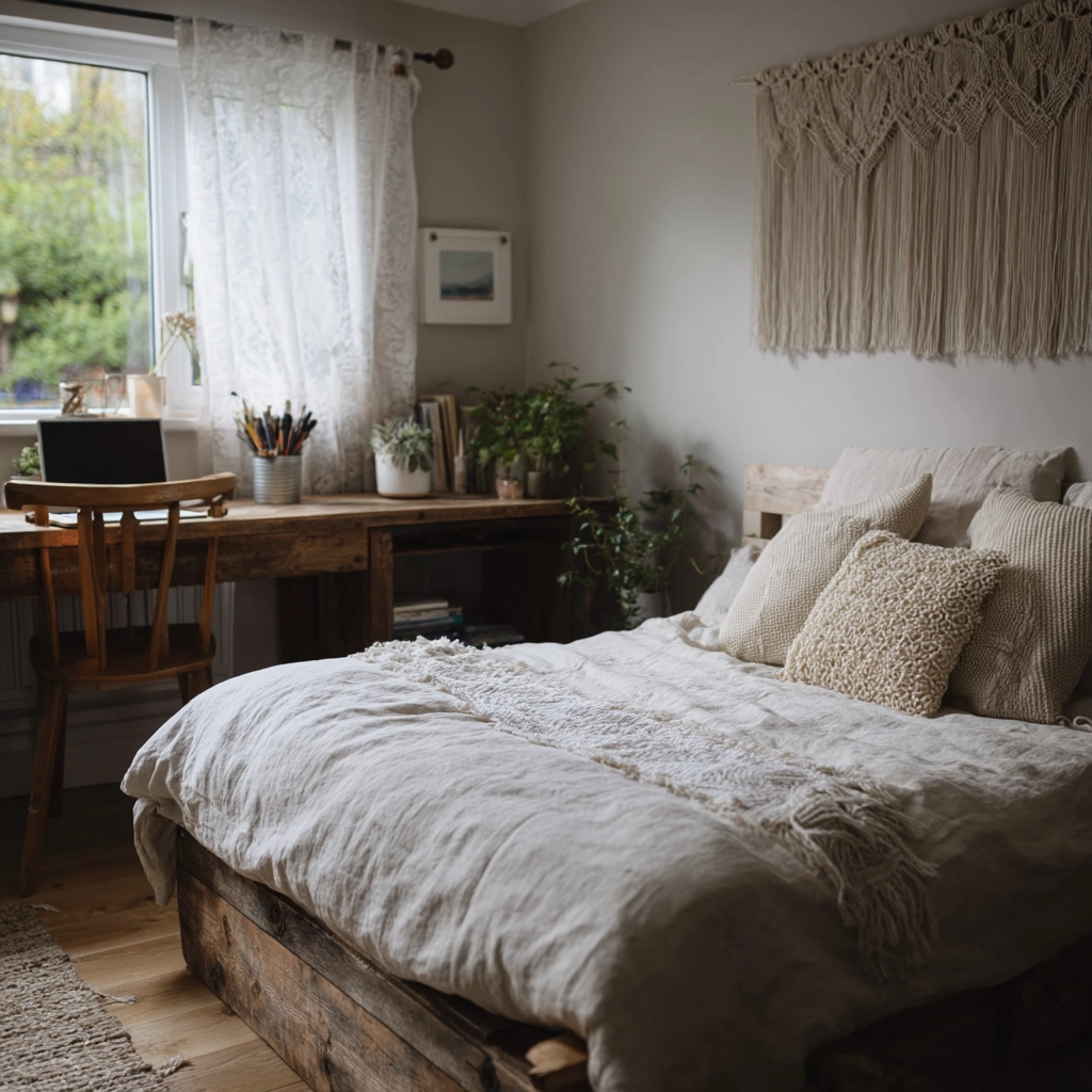 boho vintage bedroom 32