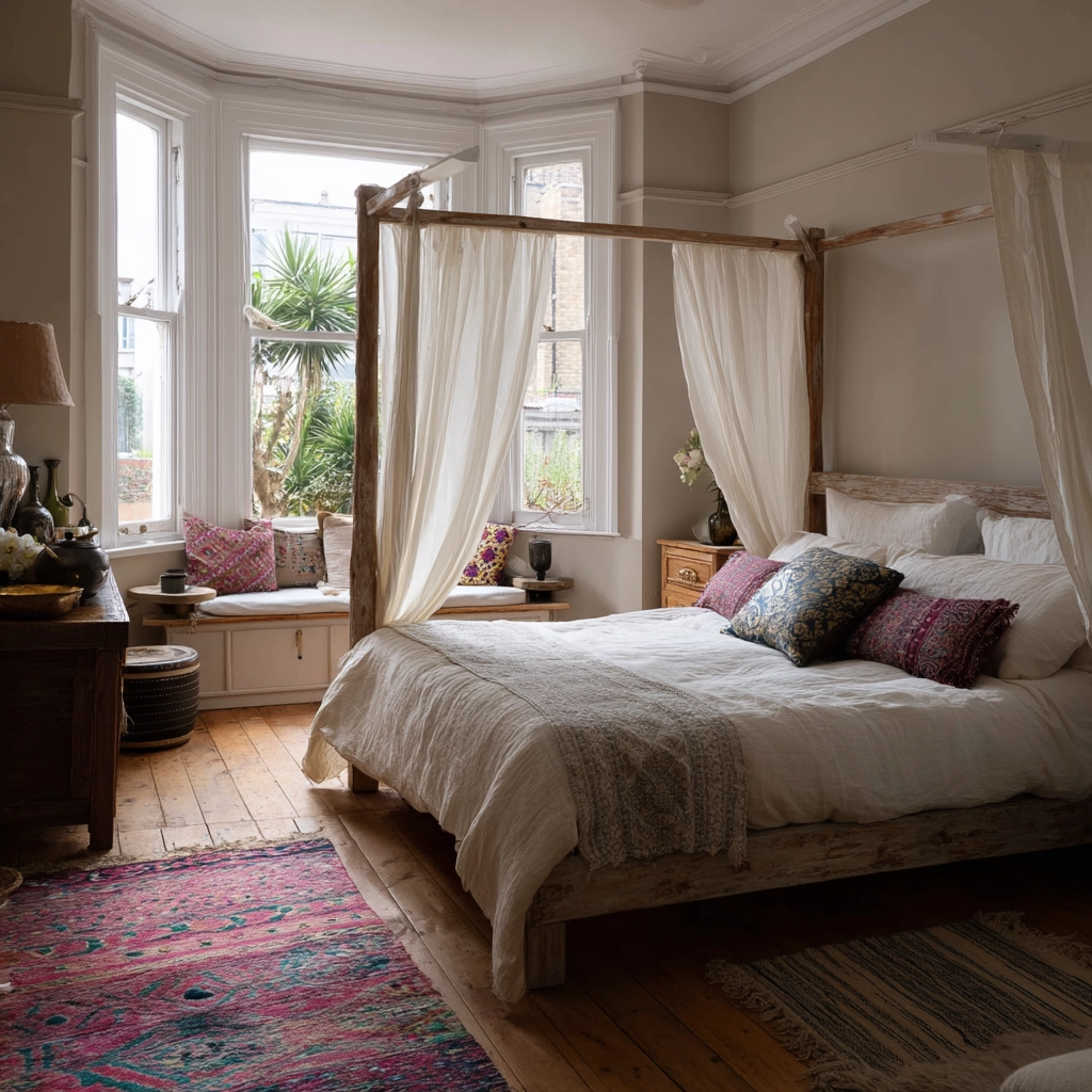 boho vintage bedroom 35