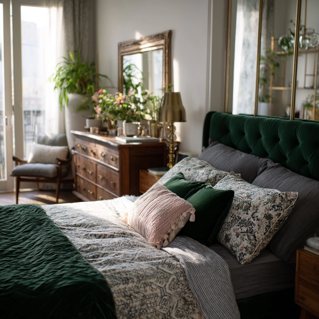 boho vintage bedroom 38