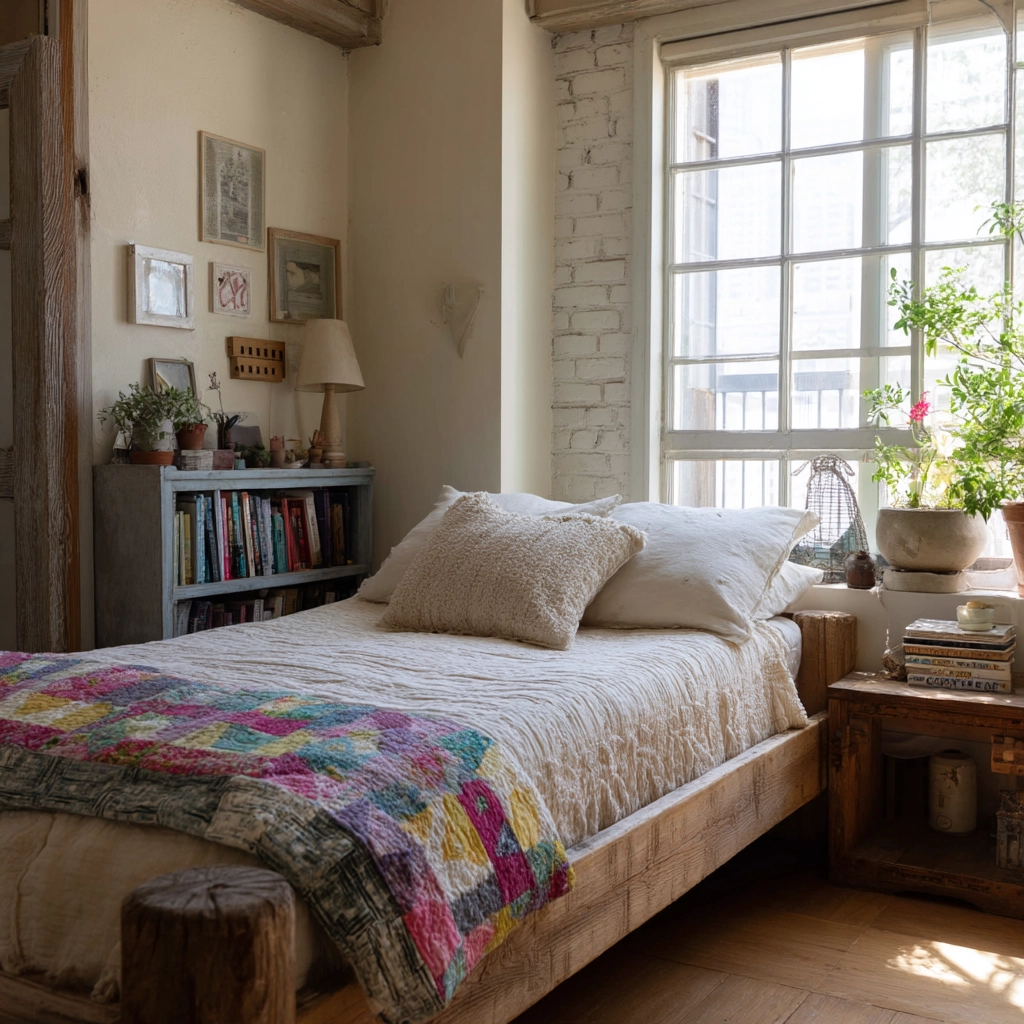boho vintage bedroom 41