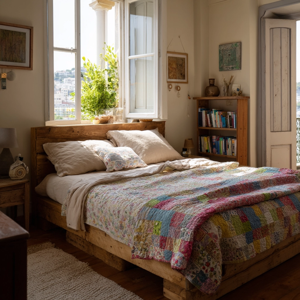 boho vintage bedroom 42