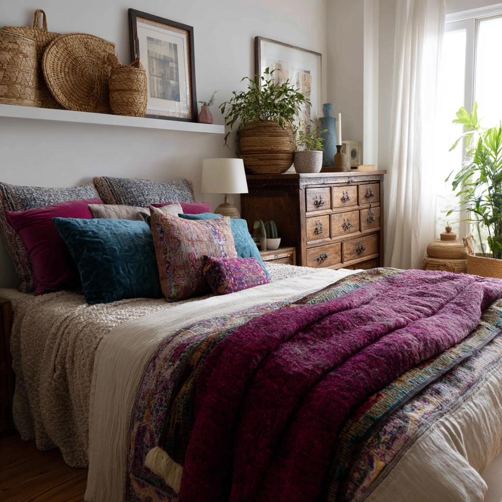boho vintage bedroom 45